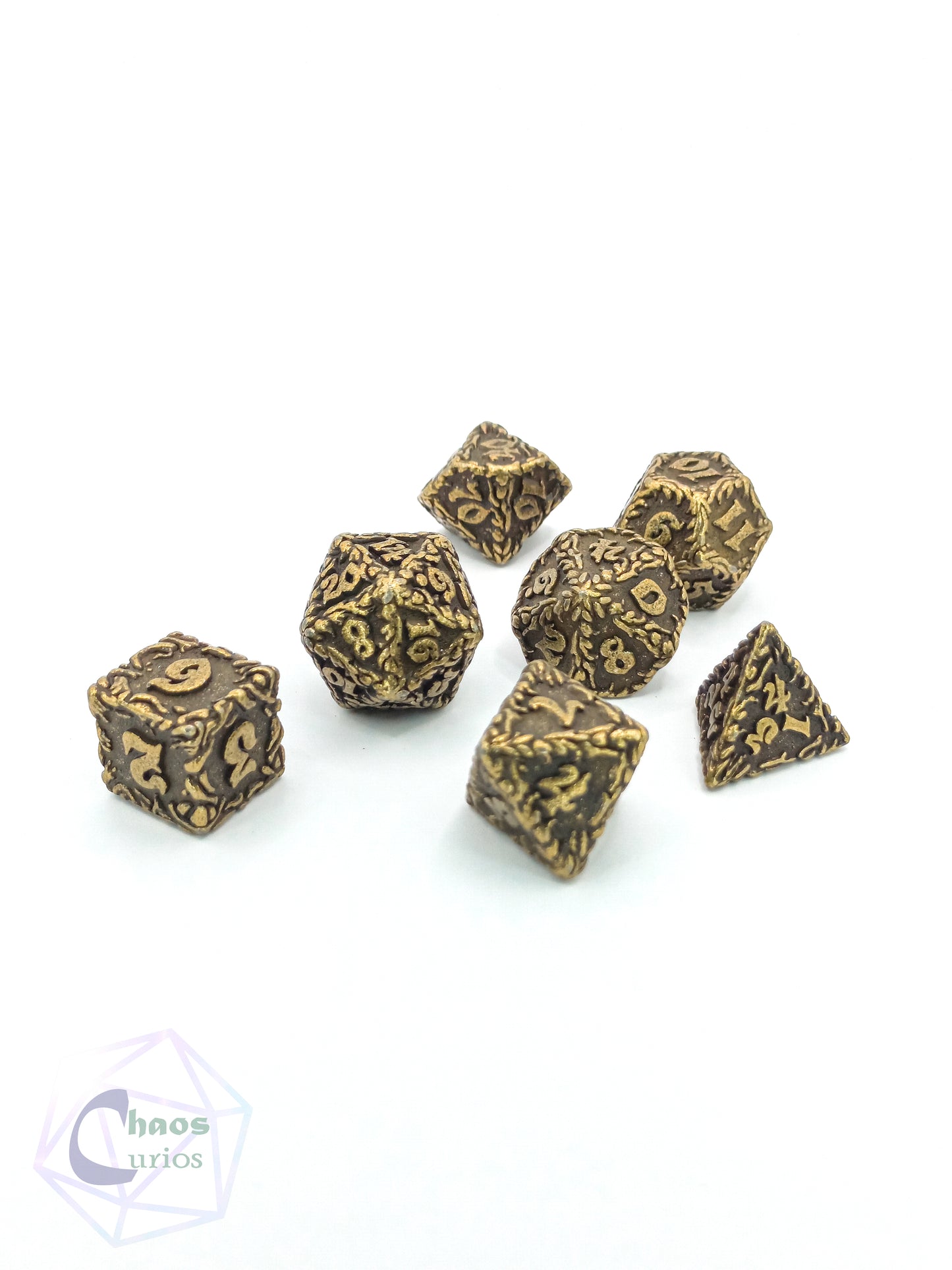 Druidic Magic 7-piece Metal Dice Set