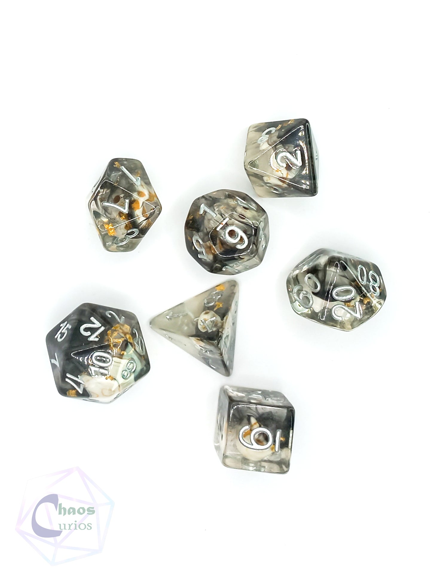 Haunted Grave 7-piece Resin Dice Set