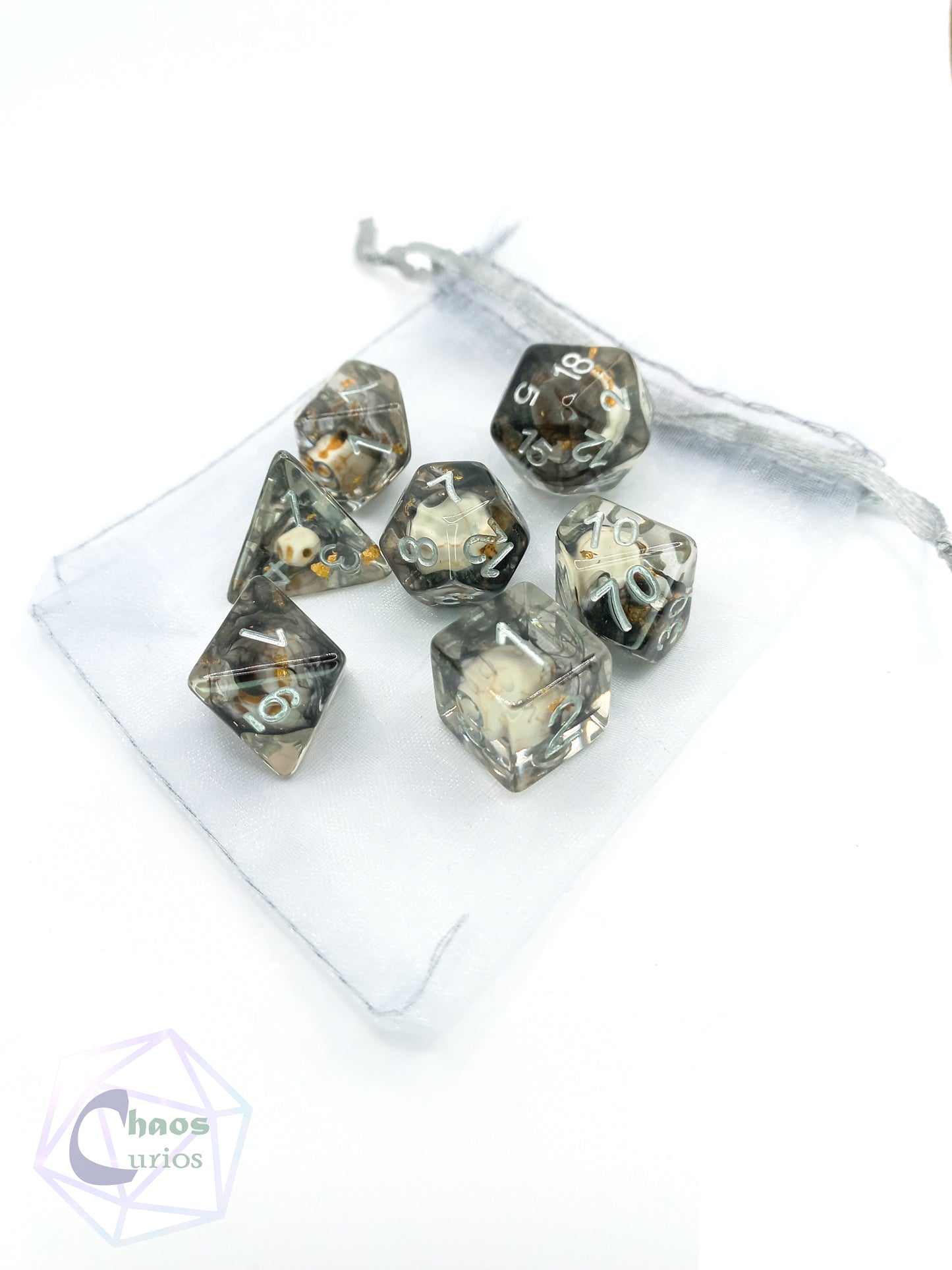 Haunted Grave 7-piece Resin Dice Set