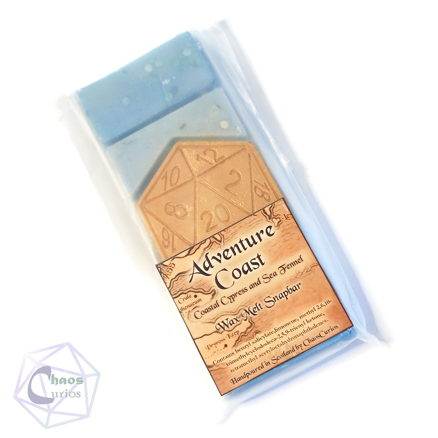 Adventure Coast, DnD Wax Melt Bar, Coastal Scented, Roleplay Wax Melts, 10+ Hrs