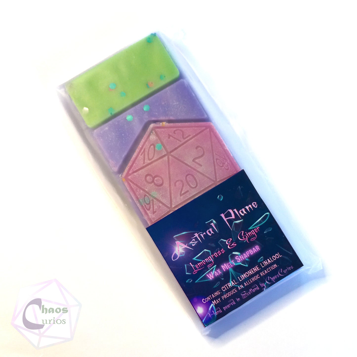 The Astral Planes, DnD Wax Melt Bar, Lemongrass and Ginger, Roleplay Wax Melts 10 hrs