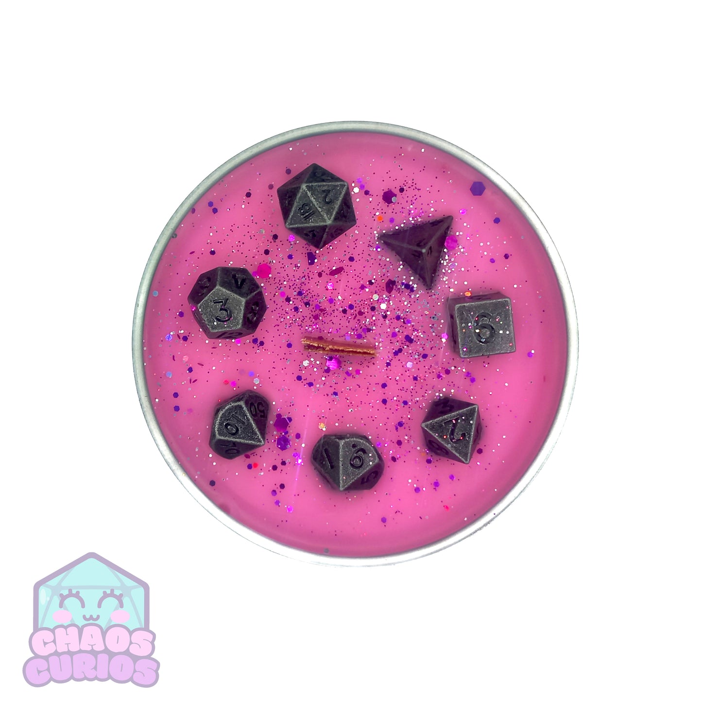 Sorcerer, DnD Character Candle, DnD Dice Candle, Wooden Wick, Black Raspberry and Vanilla Scented, Roleplay Candle, Dice Wax Melts, 35+ Hours