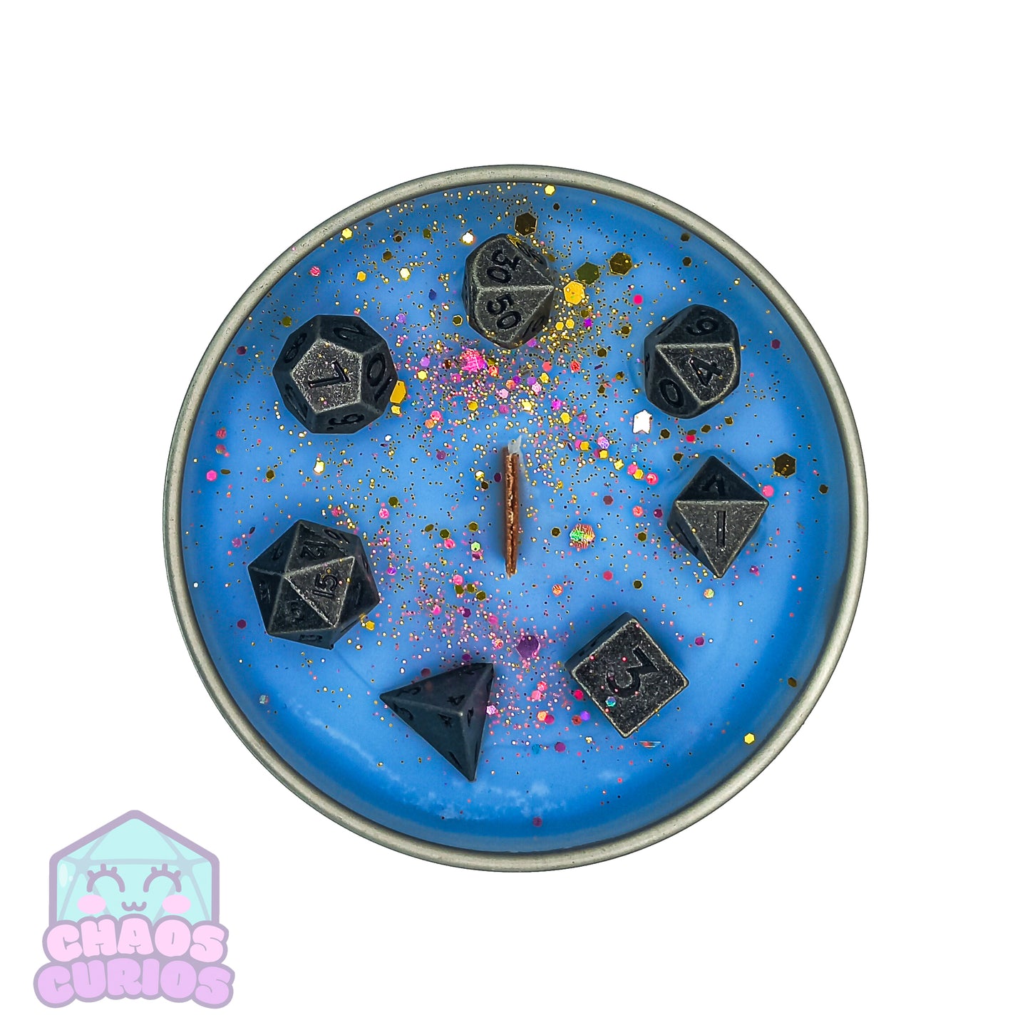 Cleric, DnD Character Candle, DnD Dice Candle, Wooden Wick, Peaches and Cream Scented, Roleplay Candle, Dice Wax Melts, 35+ Hours