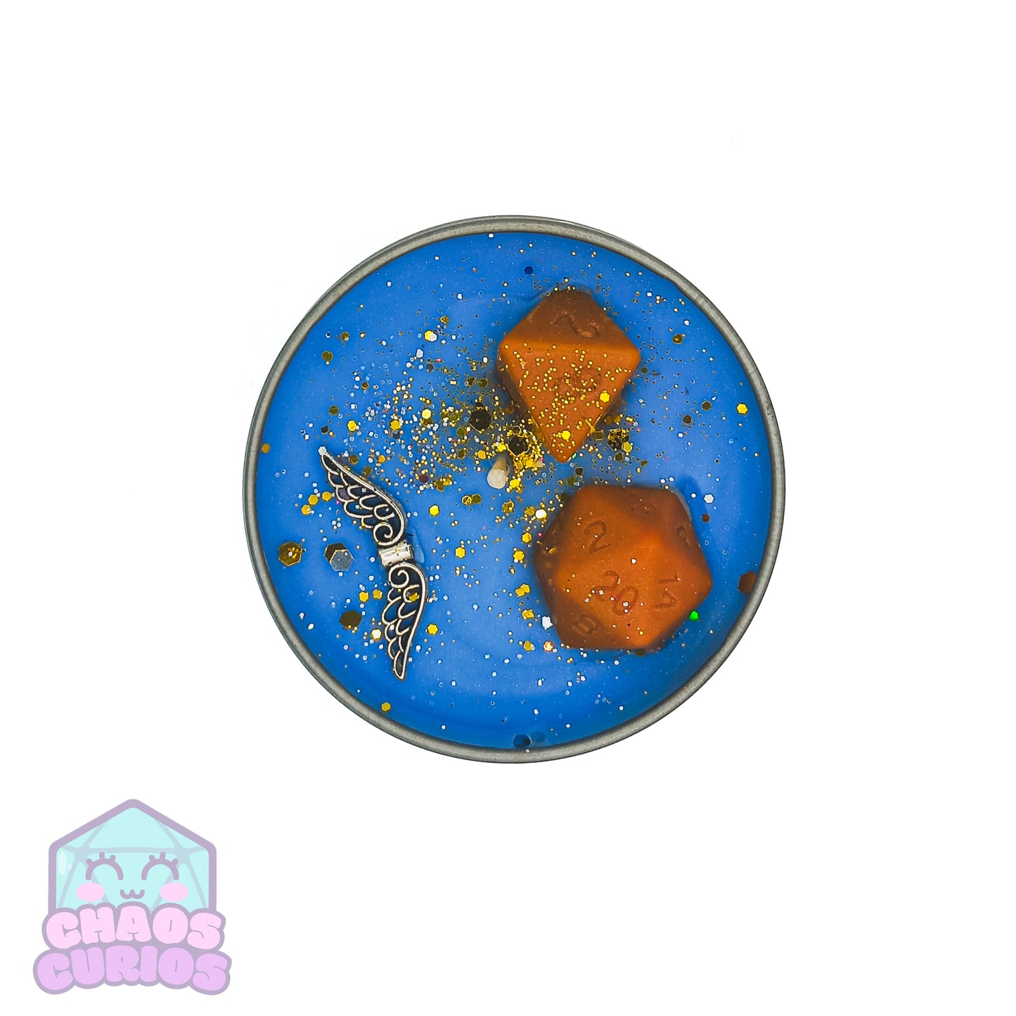 Cleric, DnD Character Candle, DnD Dice Candle, Wooden Wick, Peaches and Cream Scented, Roleplay Candle, Dice Wax Melts, 35+ Hours