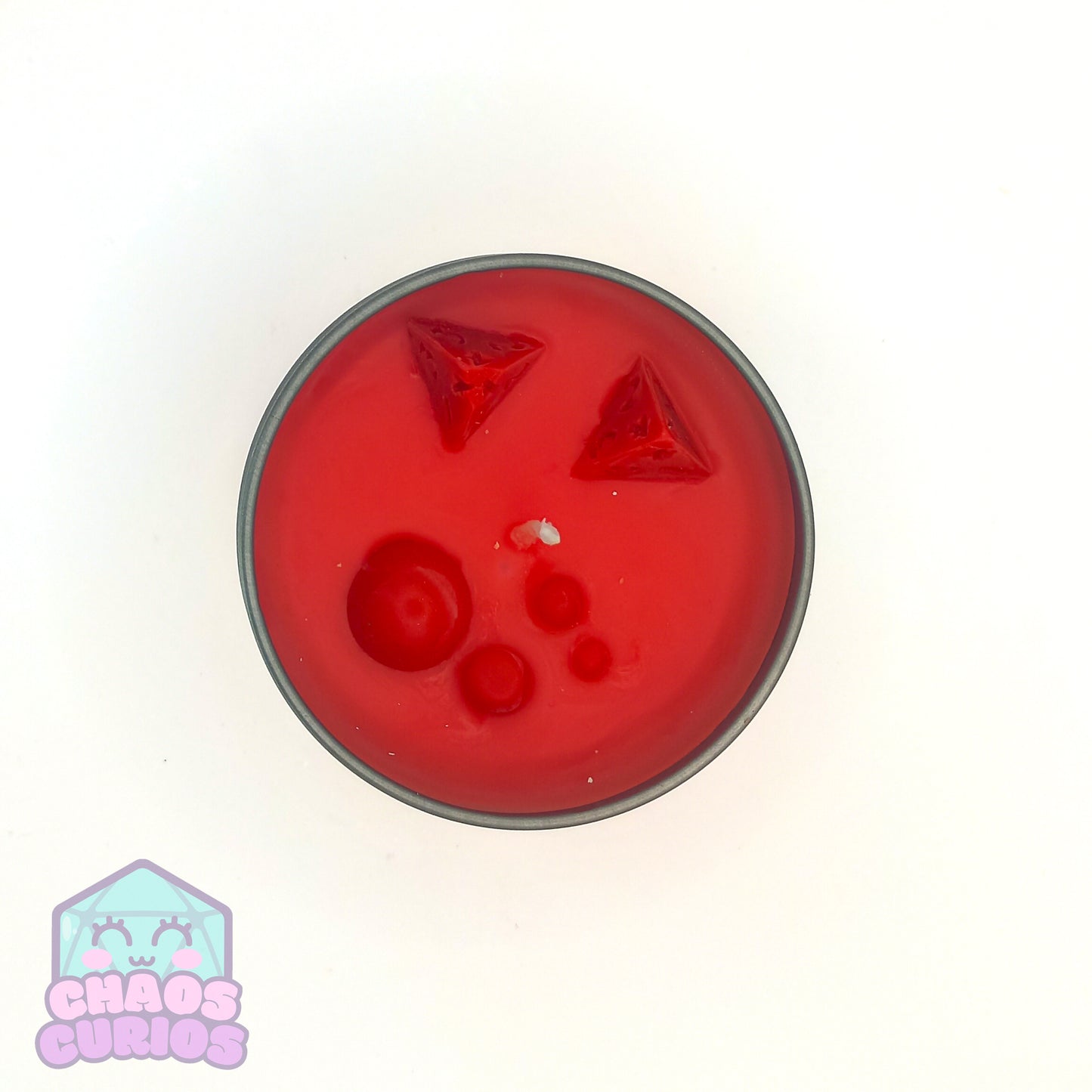Potion of Healing, DnD Dice Candle, Wood Wick, Cherry Bakewell Scented, Roleplay Candle, Dice Wax Melts, 35+ Hours