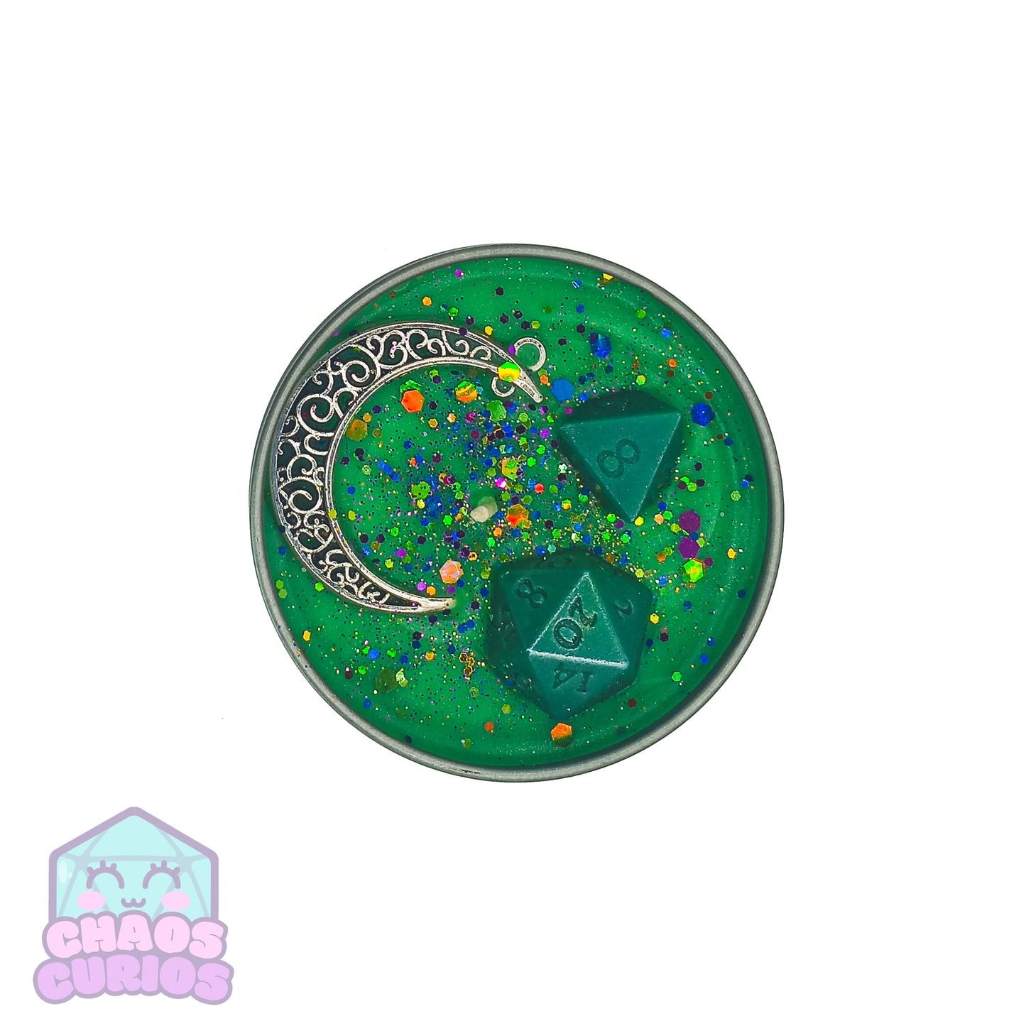 Druid, DnD Character Candle, DnD Dice Candle, Wooden Wick, Nettles, Grass and Aloe Scented, Roleplay Candle, Dice Wax Melts, 35+ Hours