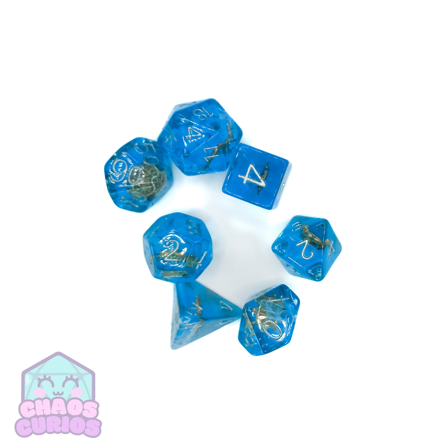Nautical Ship Wheel 7-piece Resin Dice Set