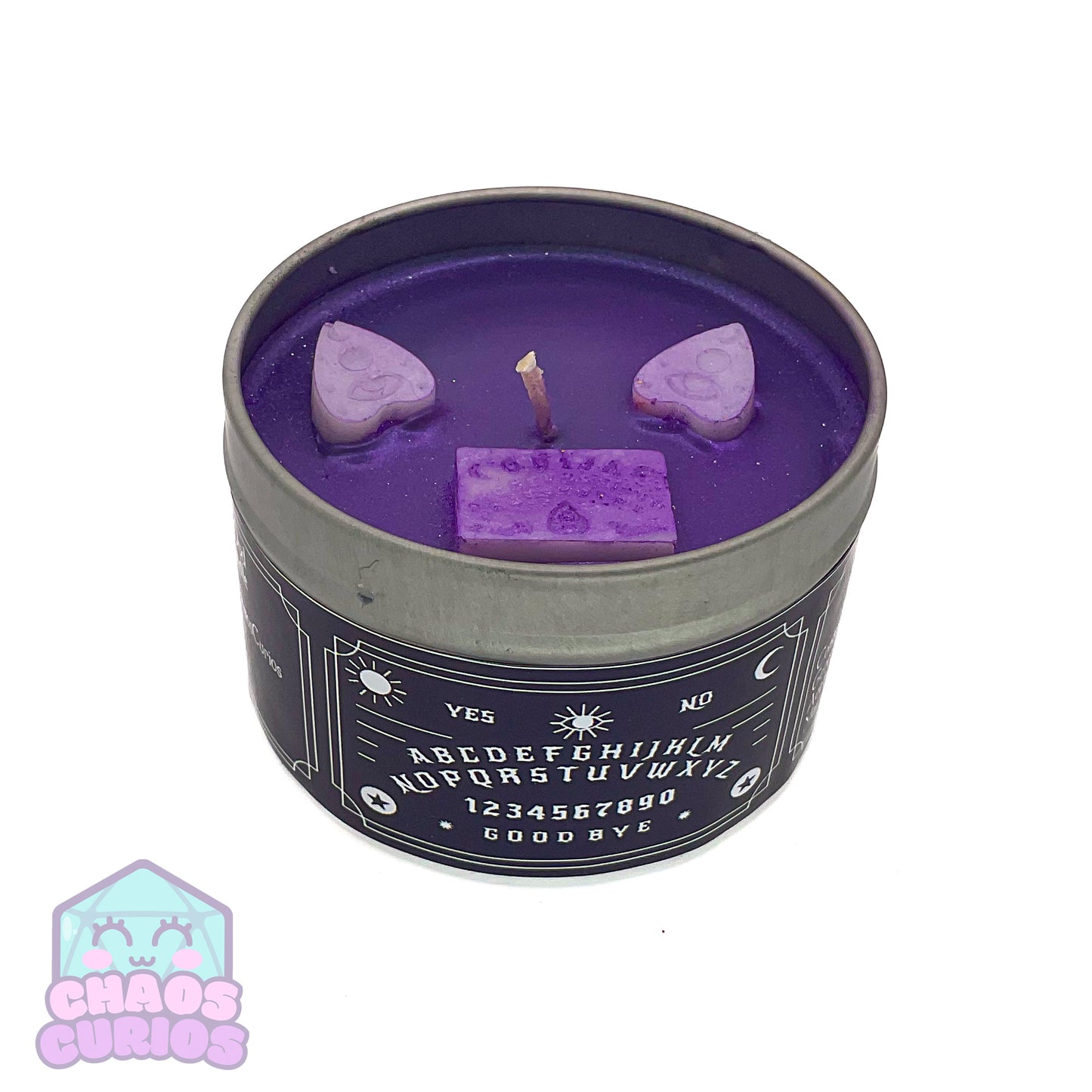 Ouija Board Candle, Vegan Coconut Wax Candle, Velvet Rose and Oud Scented, 35 hrs+ burn time