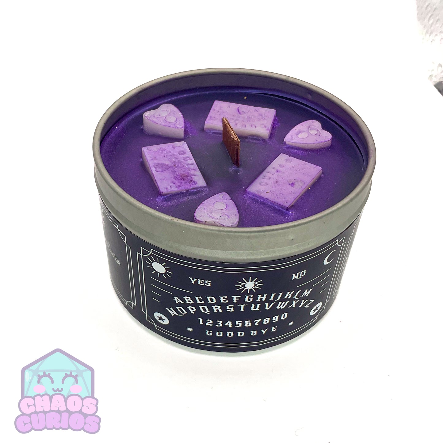 Ouija Board Candle, Vegan Coconut Wax Candle, Velvet Rose and Oud Scented, 35 hrs+ burn time