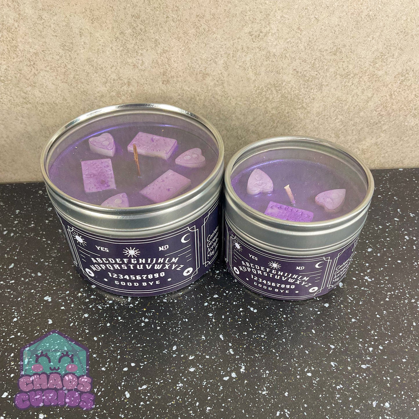 Ouija Board Candle, Vegan Coconut Wax Candle, Velvet Rose and Oud Scented, 35 hrs+ burn time