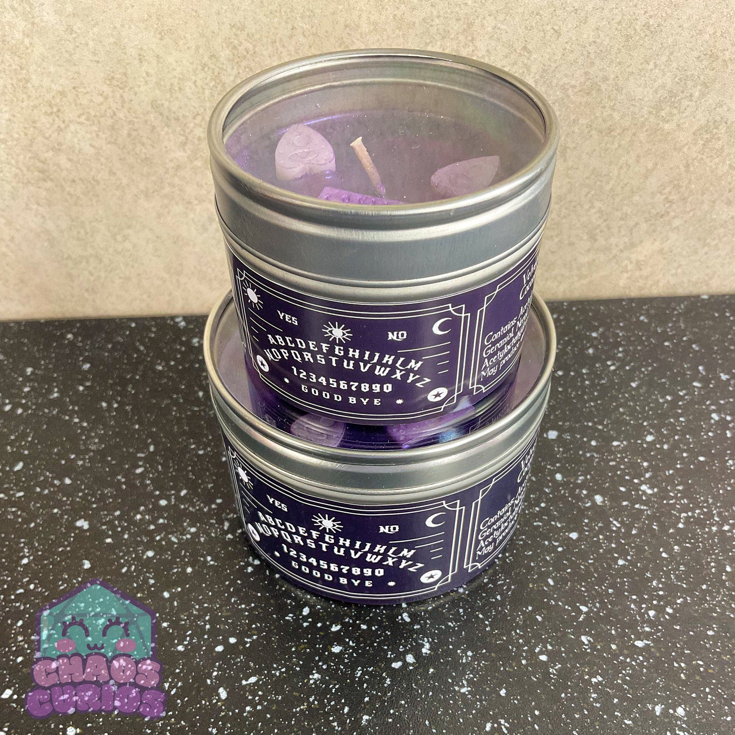 Ouija Board Candle, Vegan Coconut Wax Candle, Velvet Rose and Oud Scented, 35 hrs+ burn time