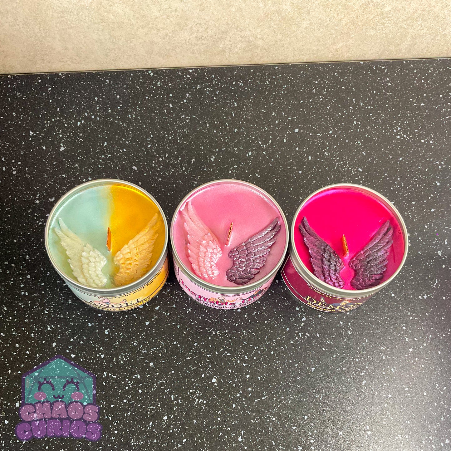 Angel Vegan Coconut Wax Candle, Raspberry Scone Cream Tea, Black Raspberry and Vanilla, 35 hrs+ burn time, Angel/Demon Inspired Candle, Good Omens Candle, Good Omens Fandom