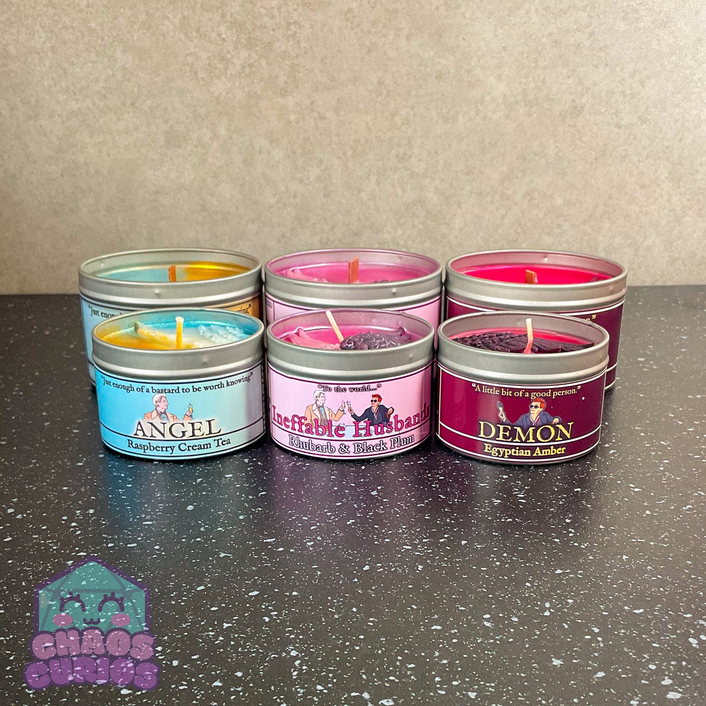 Angel Vegan Coconut Wax Candle, Raspberry Scone Cream Tea, Black Raspberry and Vanilla, 35 hrs+ burn time, Angel/Demon Inspired Candle, Good Omens Candle, Good Omens Fandom