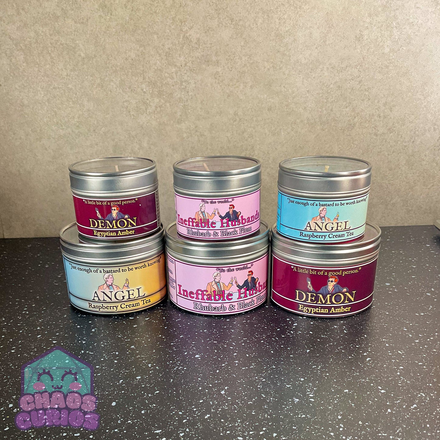 Angel Vegan Coconut Wax Candle, Raspberry Scone Cream Tea, Black Raspberry and Vanilla, 35 hrs+ burn time, Angel/Demon Inspired Candle, Good Omens Candle, Good Omens Fandom