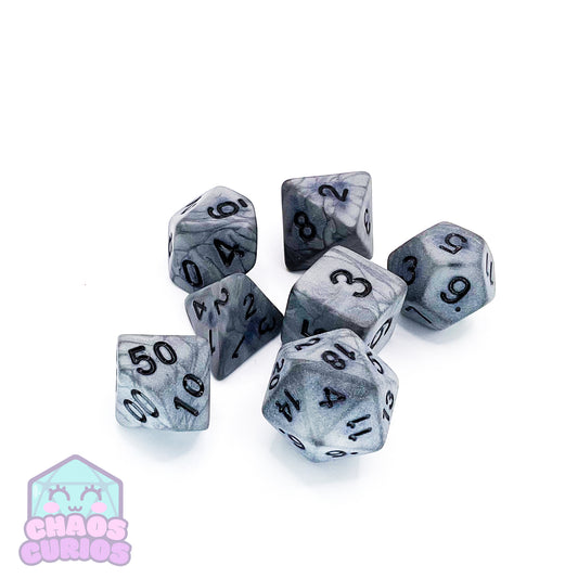 Charcoal Matte 7-piece Dice Set