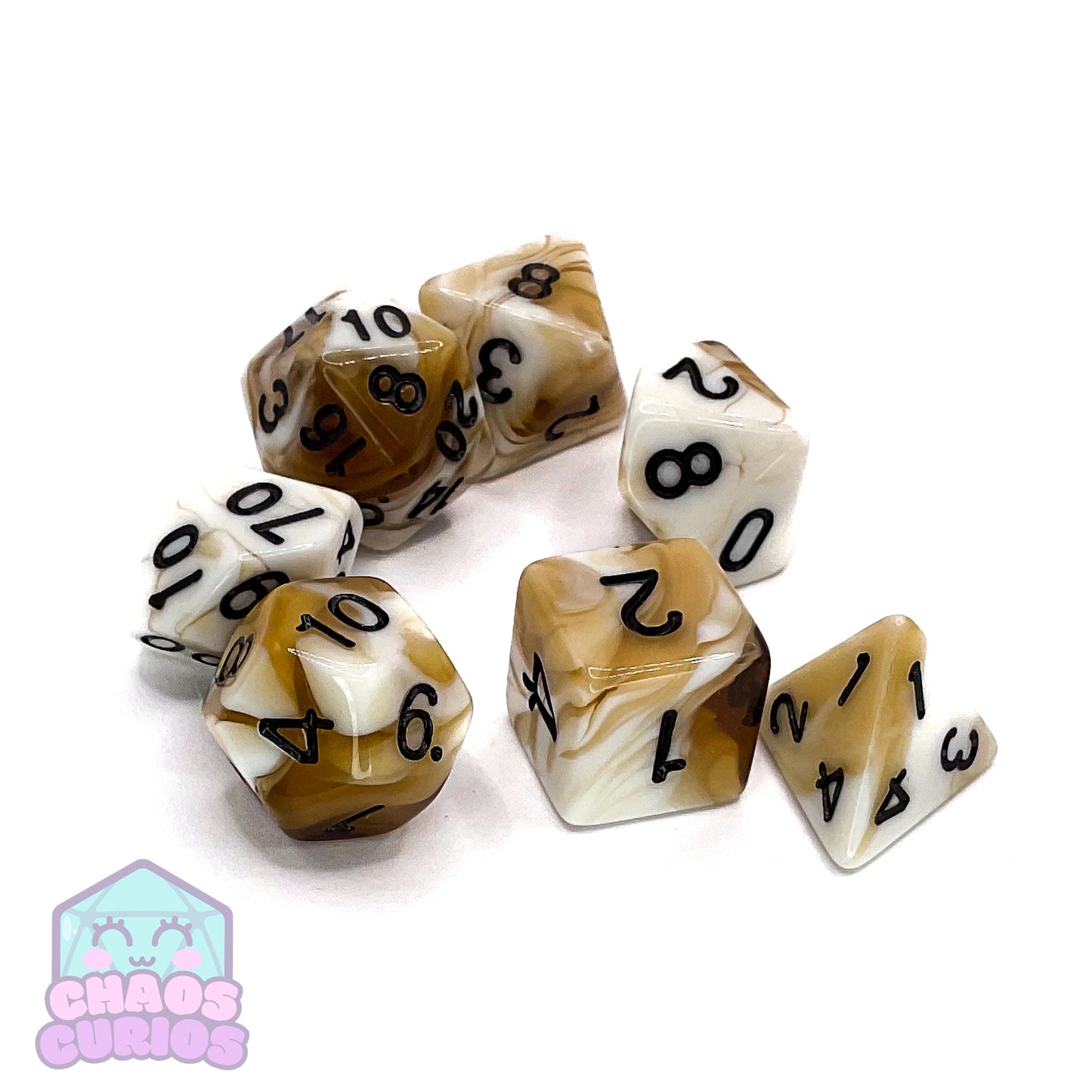 Coffee Shop Latte 7-piece Dice Set
