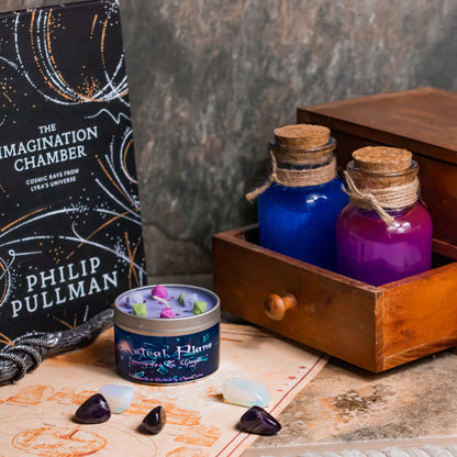 The Astral Planes, DnD Dice Candle, Wood Wick Candle, Lemongrass and Ginger, Roleplay Candle, with Dice Wax Melts, 35+ Hours