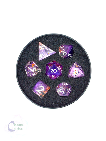 Sorcerer's Talisman 7-piece Sharp Edged Resin Dice Set