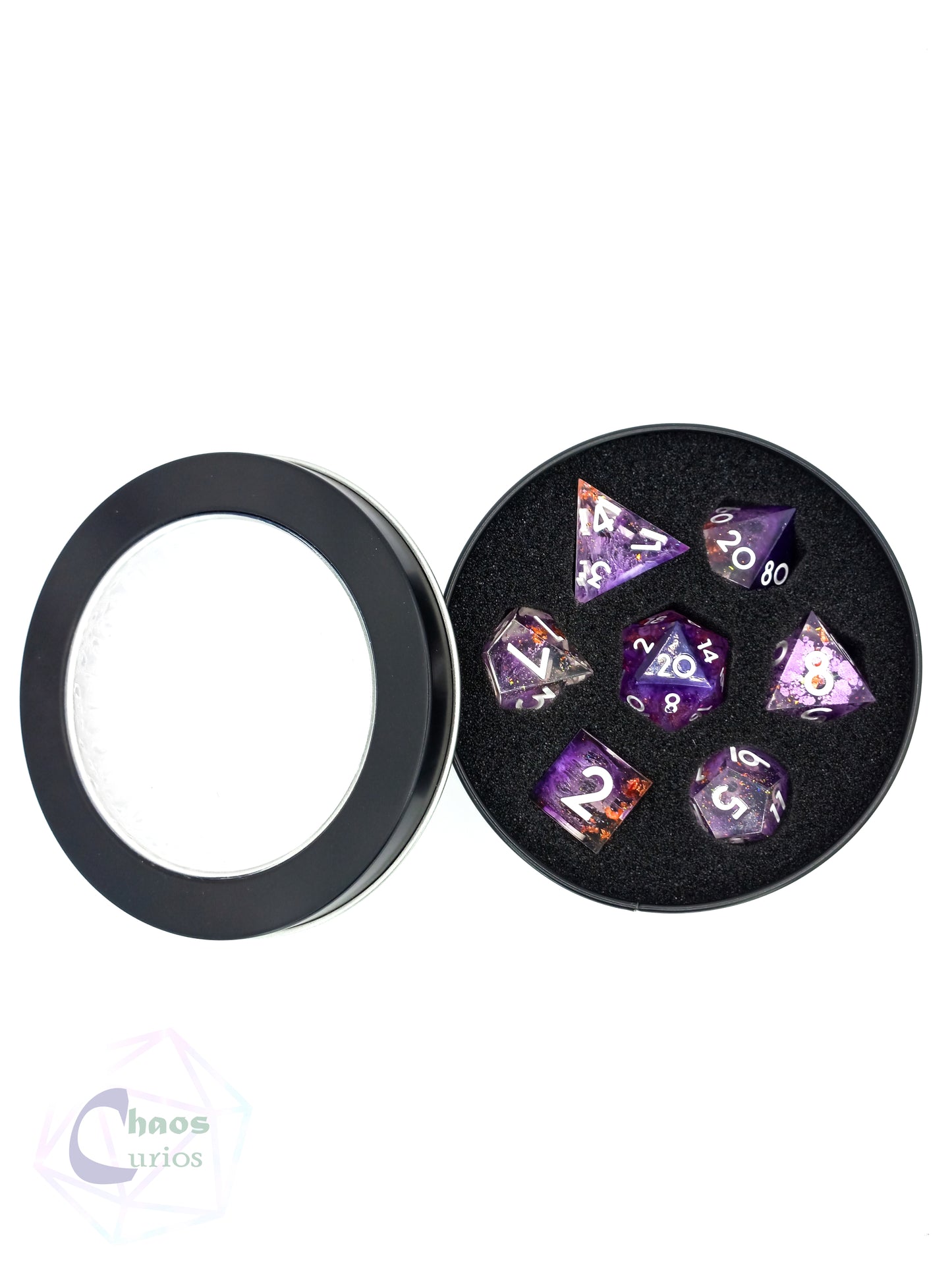 Sorcerer's Talisman 7-piece Sharp Edged Resin Dice Set