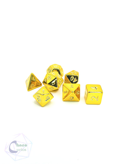 Fool's Gold Electroplated 7-piece Dice Set