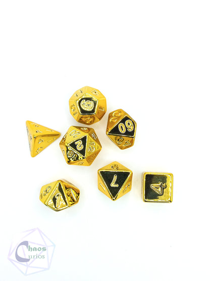 Fool's Gold Electroplated 7-piece Dice Set