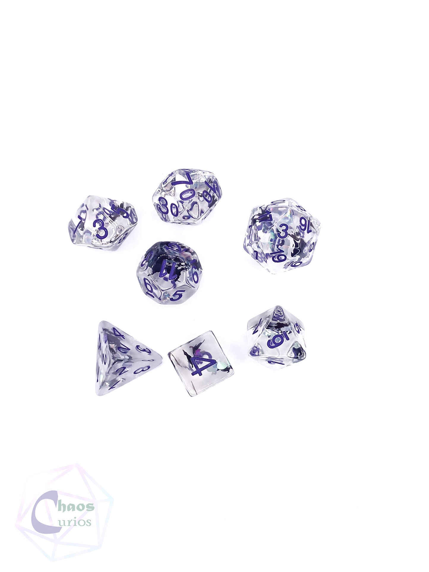 Bats N Cats 7-piece Resin Dice Set