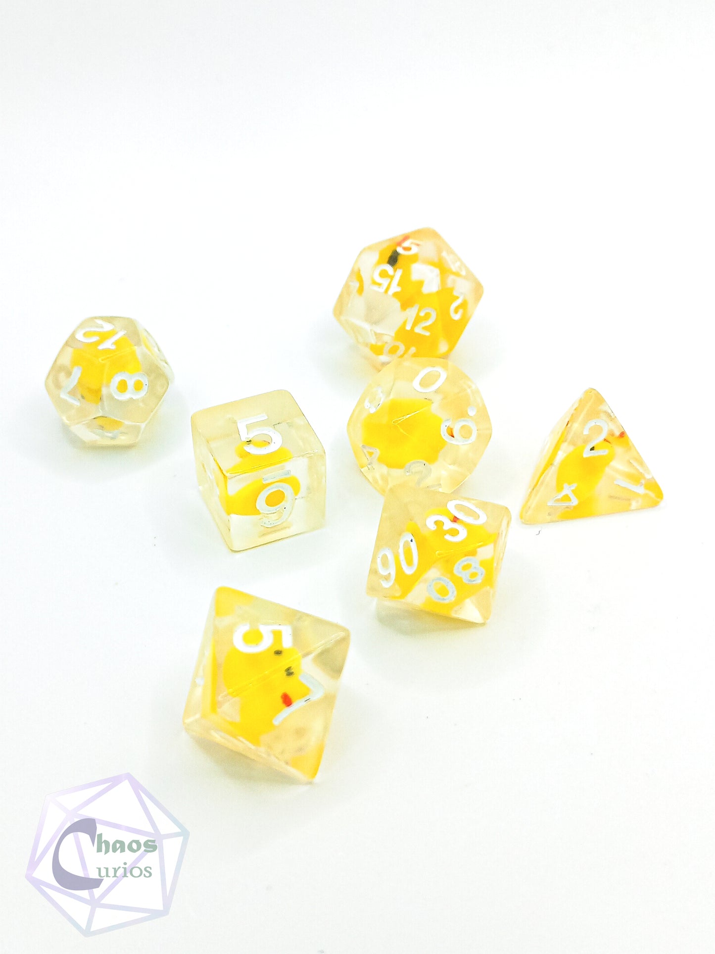 Ducks! 7-piece Resin Dice Set