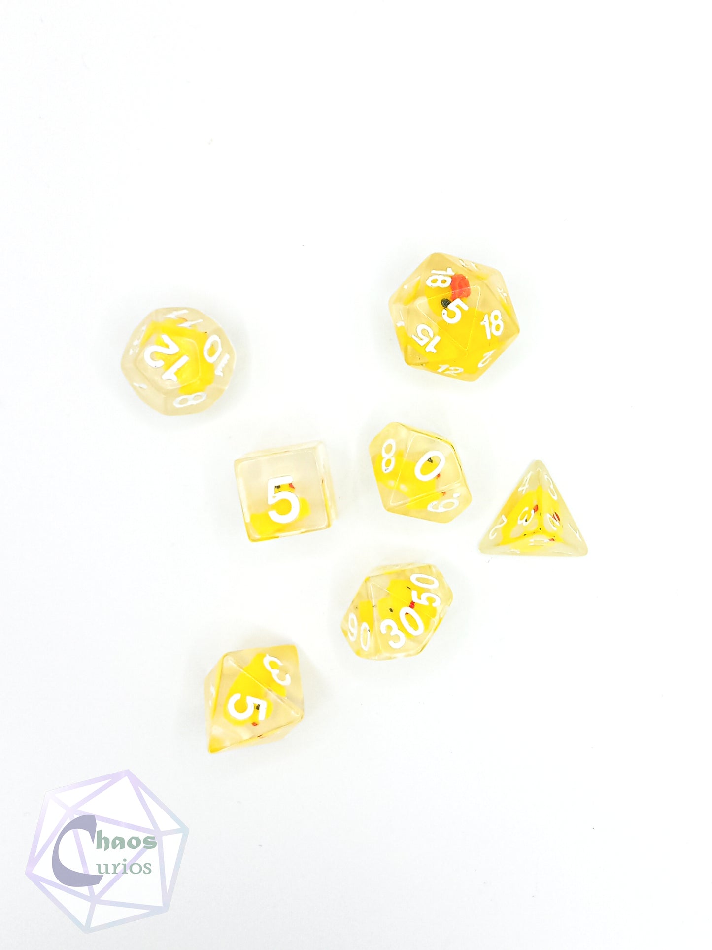 Ducks! 7-piece Resin Dice Set