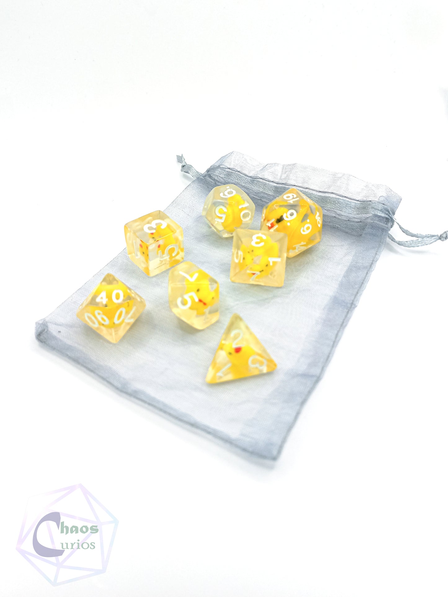 Ducks! 7-piece Resin Dice Set