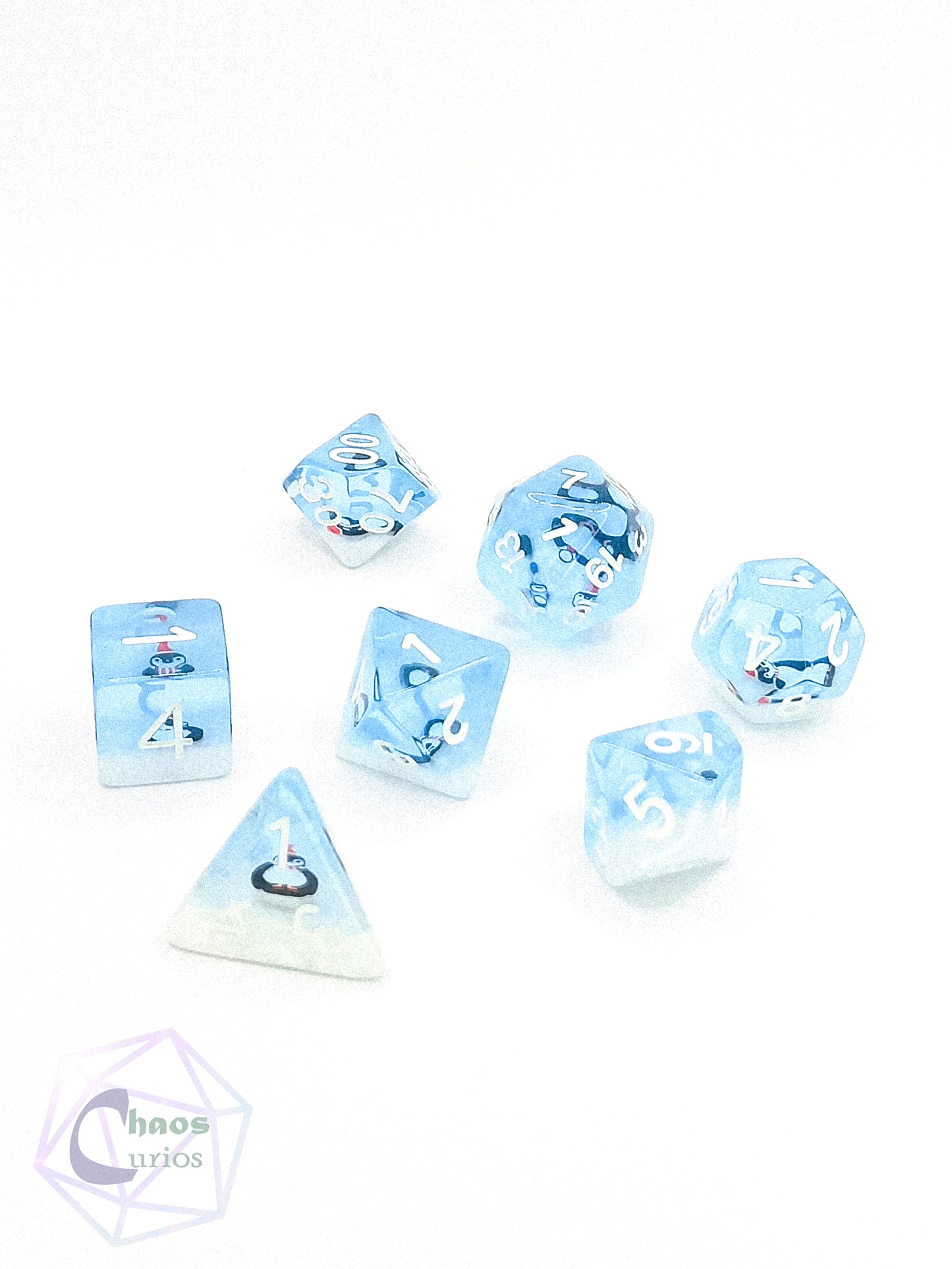 Penguin 7-piece Resin Dice Set