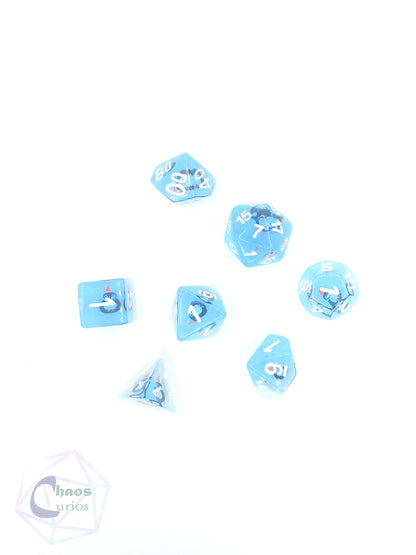 Penguin 7-piece Resin Dice Set