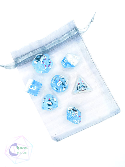 Penguin 7-piece Resin Dice Set