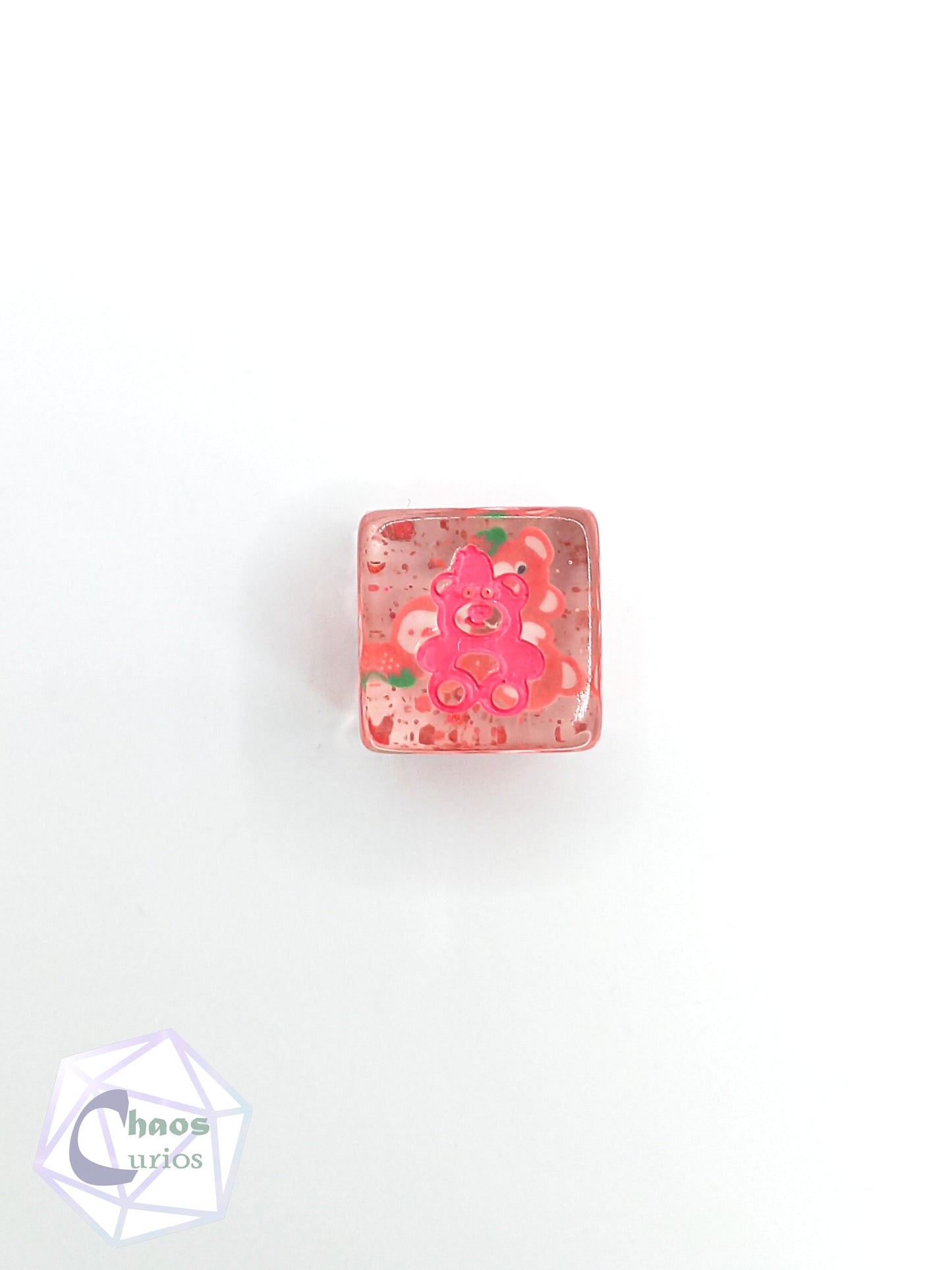 Strawberry Bear 7-piece Resin Dice Set