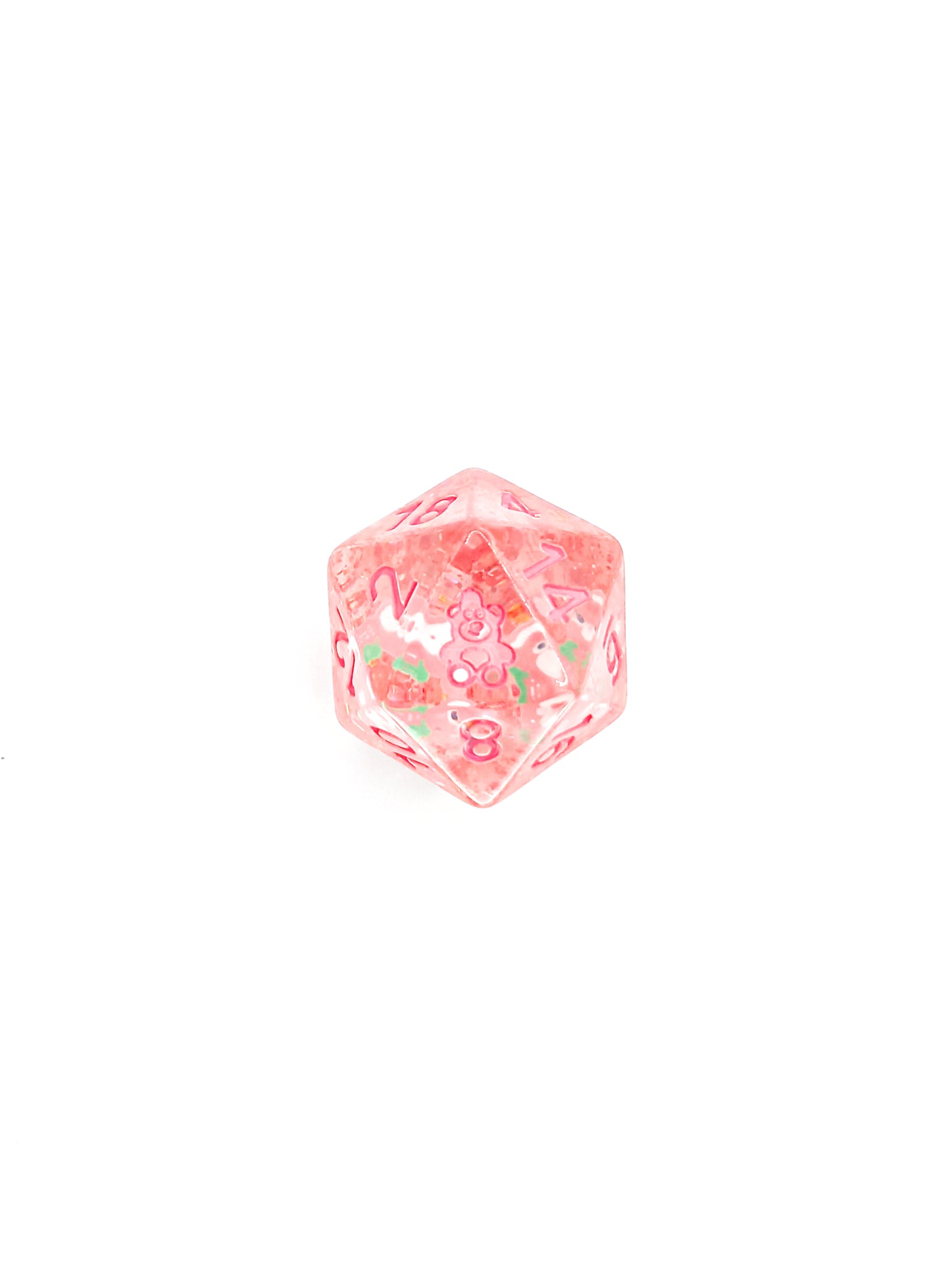 Strawberry Bear 7-piece Resin Dice Set