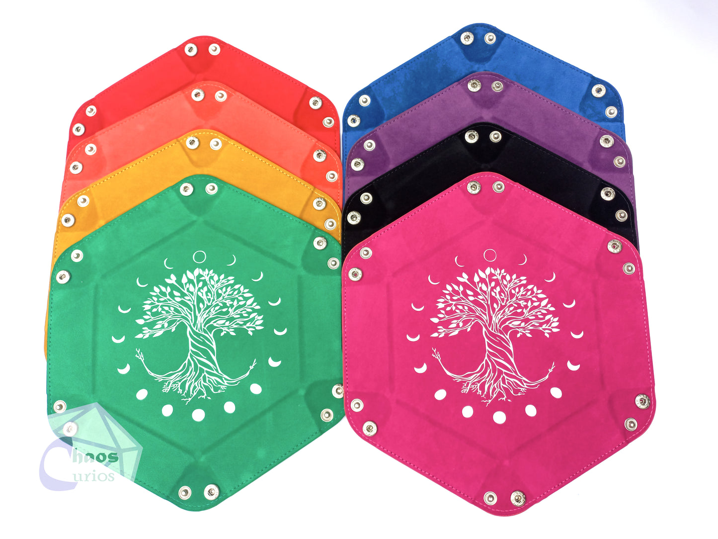 Tree of Life Dice Tray - White Print - Many Colours Available