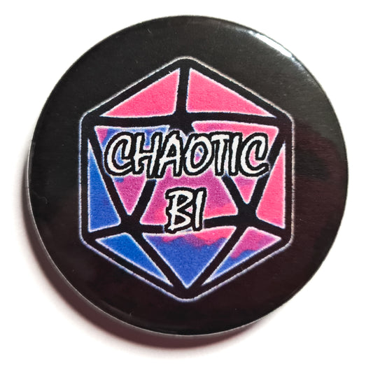 Chaotic Bi Badge, DnD Badge, RPG Badge