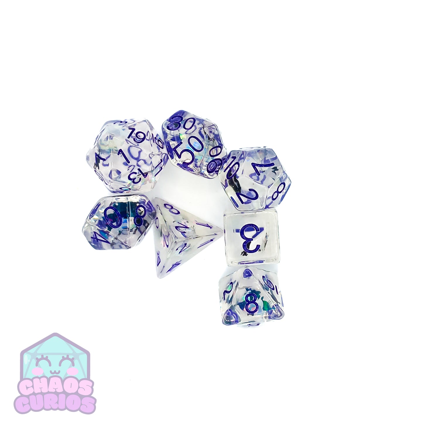 Bats N Cats 7-piece Resin Dice Set