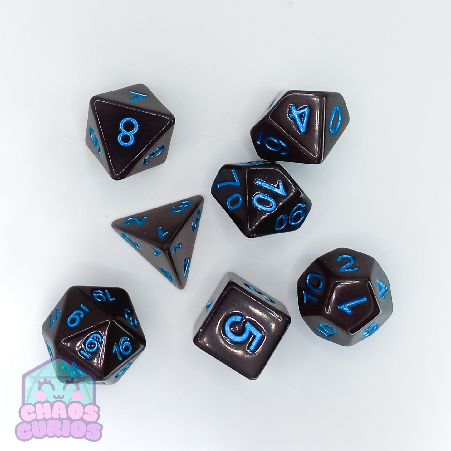 Blue Inkwell 7-piece Dice Set