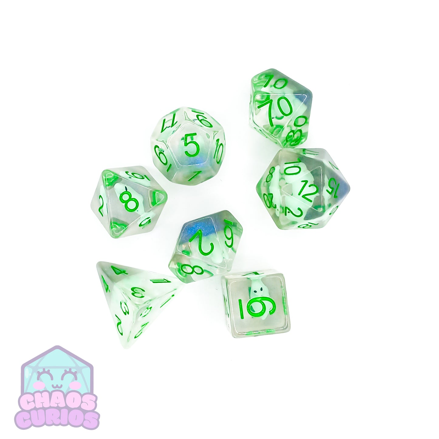 Dinosaur! 7-piece Resin Dice Set