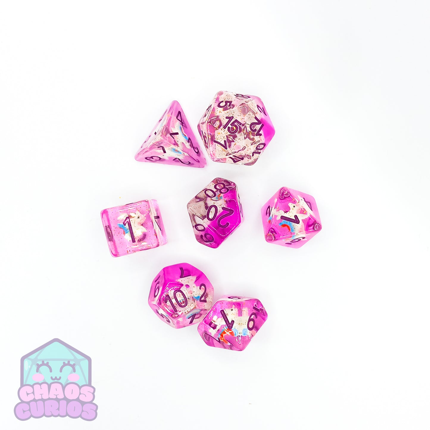 Unicorn 7-piece Resin Dice Set