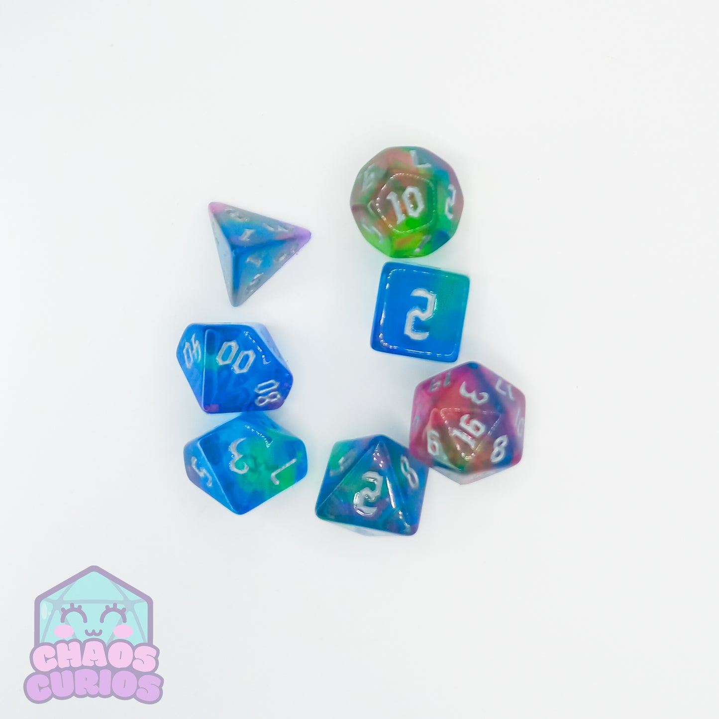 Moonshae Isles 7-piece Resin Dice Set