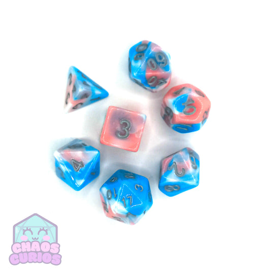 Chaotic Trans 7-piece Dice Set