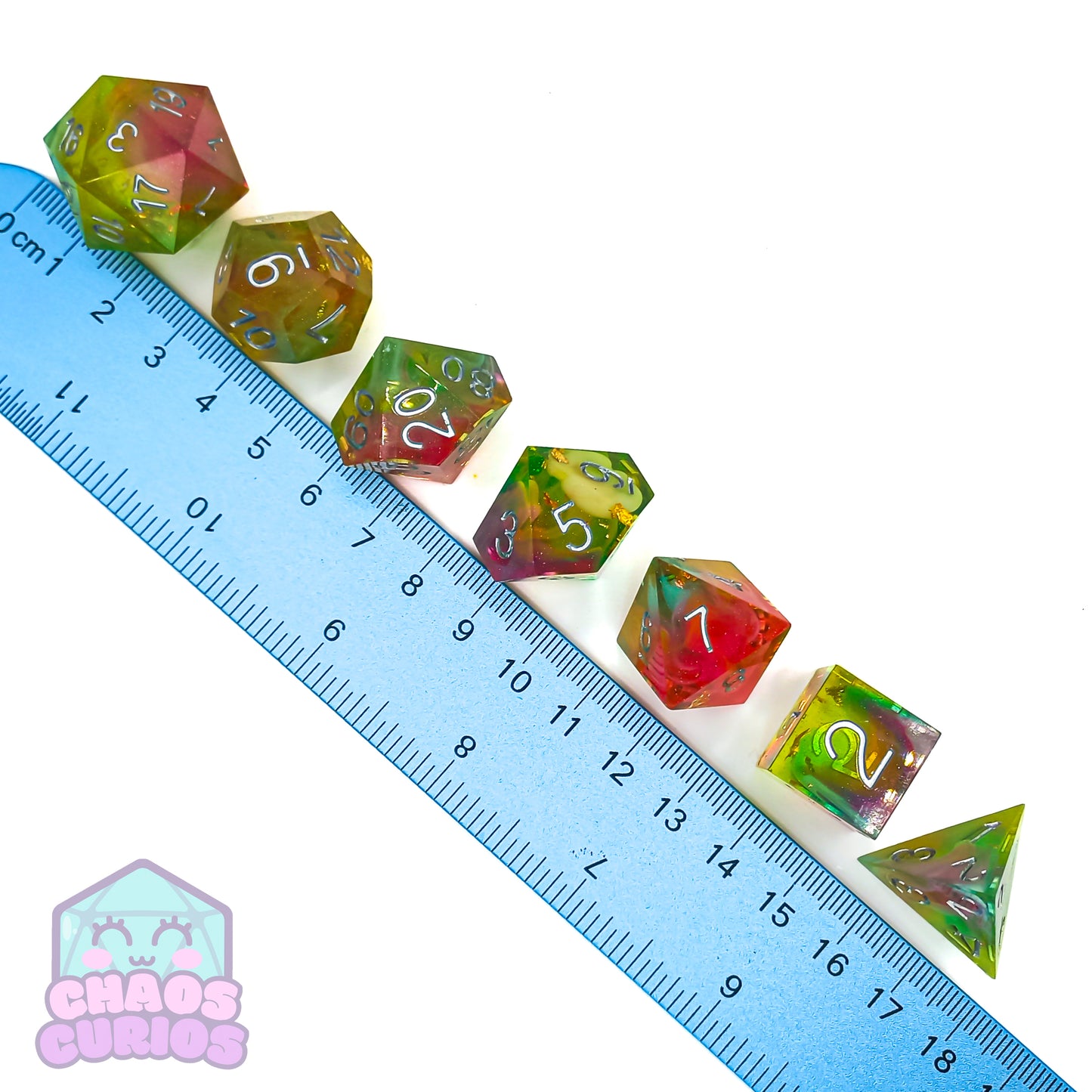 Feywild Dreams 7-piece Sharp Edged Resin Dice Set