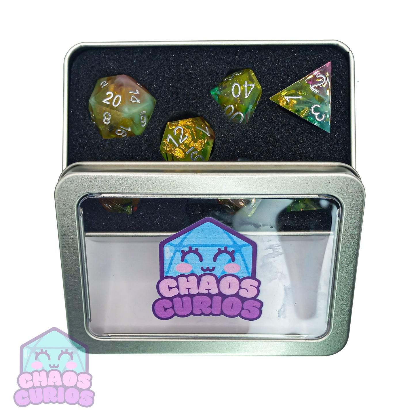 Feywild Dreams 7-piece Sharp Edged Resin Dice Set