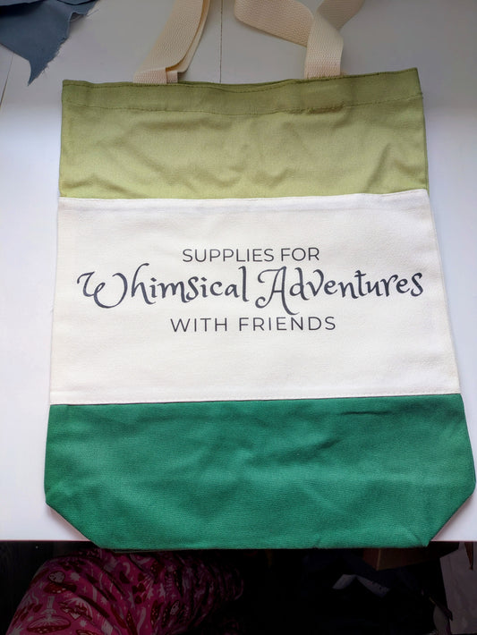 Whimsical Adventures with Friends Tote Bag, canvas tote bag