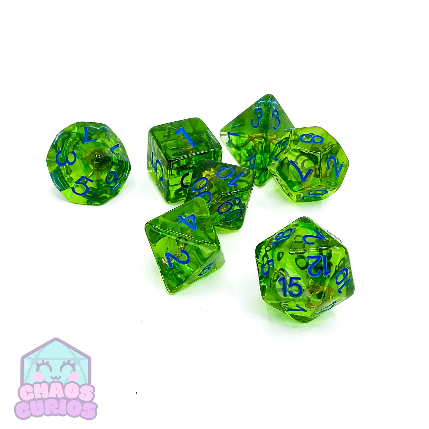 Crossbow Bow and Arrow 7-piece Resin Dice Set