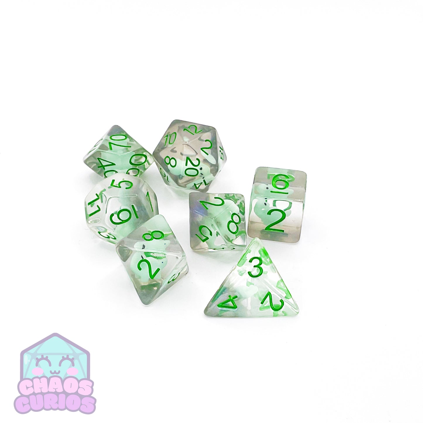 Dinosaur! 7-piece Resin Dice Set