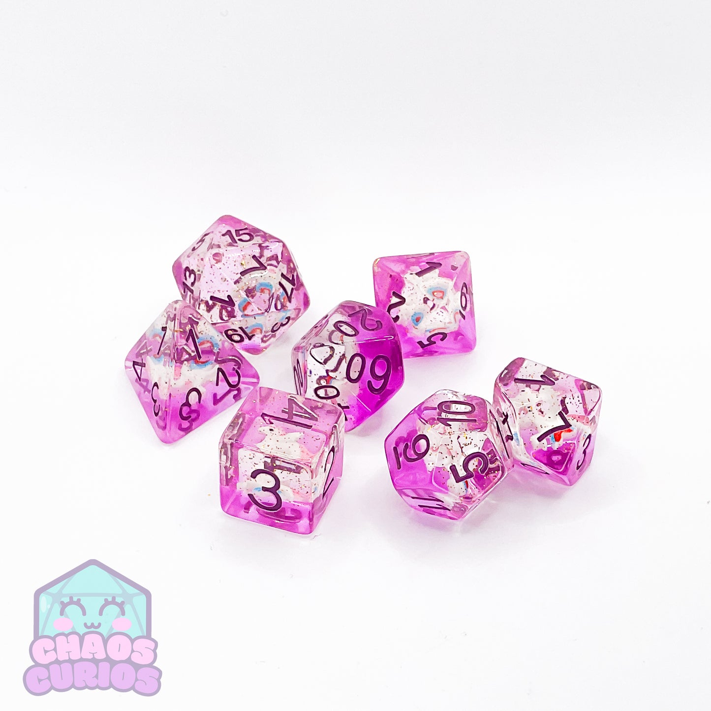 Unicorn 7-piece Resin Dice Set