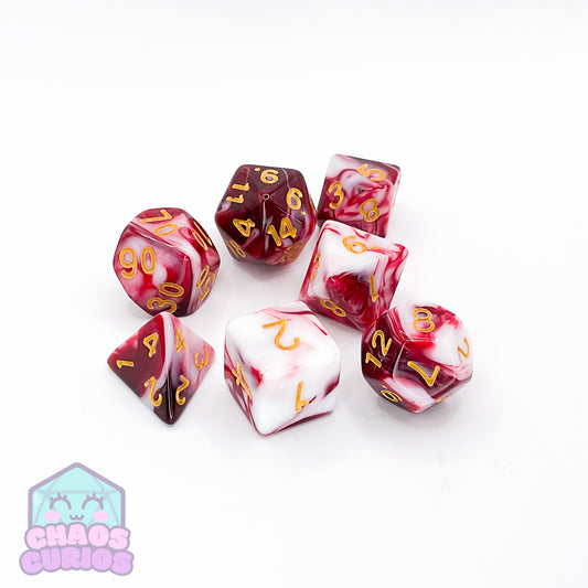 Bloody Romance 7-piece Dice Set