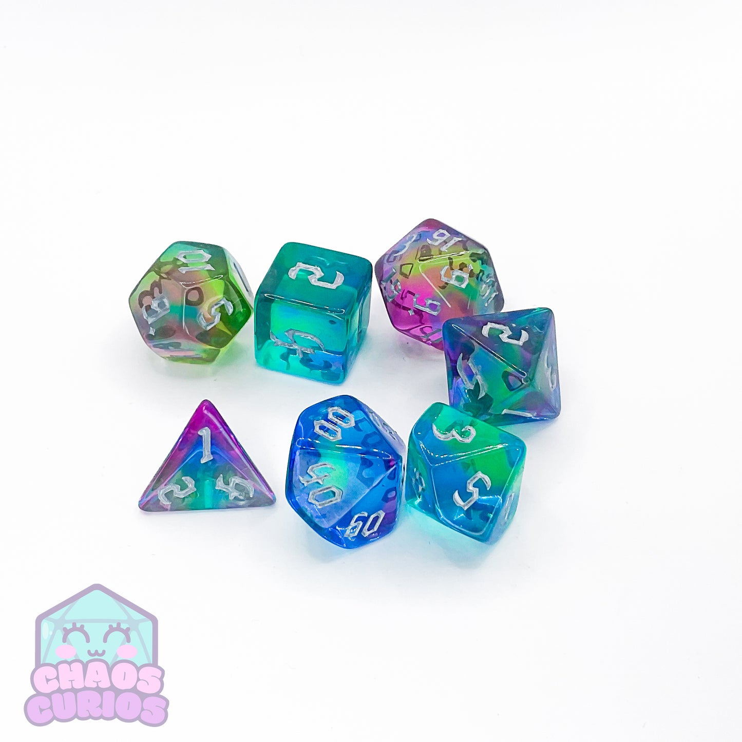 Moonshae Isles 7-piece Resin Dice Set